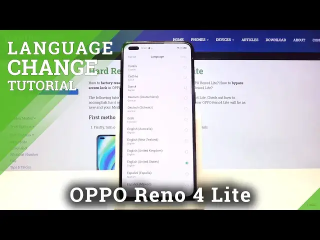 Video thumbnail for How to Change System Language in OPPO Reno 4 Lite – Find Language List