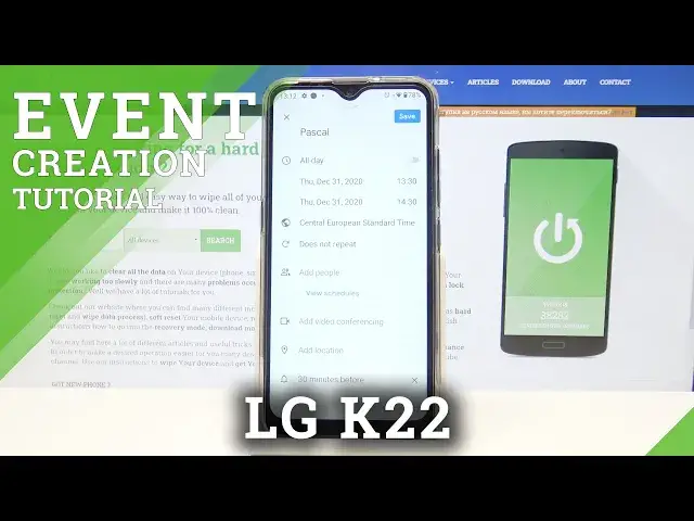 'Video thumbnail for How to Add Event to Calendar in LG K22 – Customize Calendar'