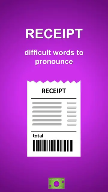 Video thumbnail for Receipt - Difficult words to pronounce