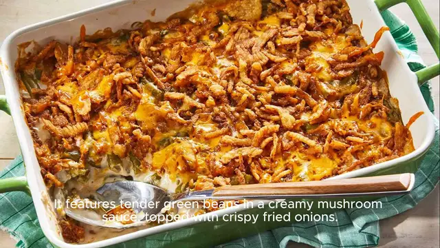Video thumbnail for Green bean casserole recipe