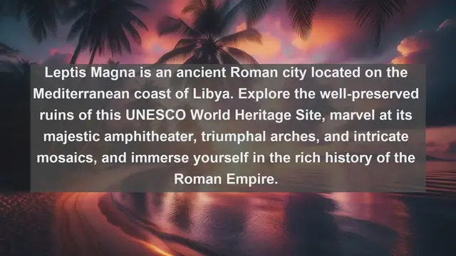 Video thumbnail for Unveiling Libya's Architectural Treasures: Top 10 Landmarks You Must See