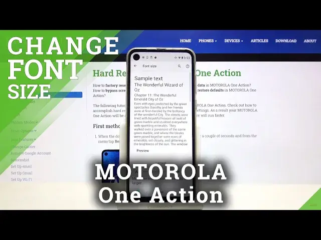 'Video thumbnail for Text Size in MOTOROLA One Action – Display Font Settings'