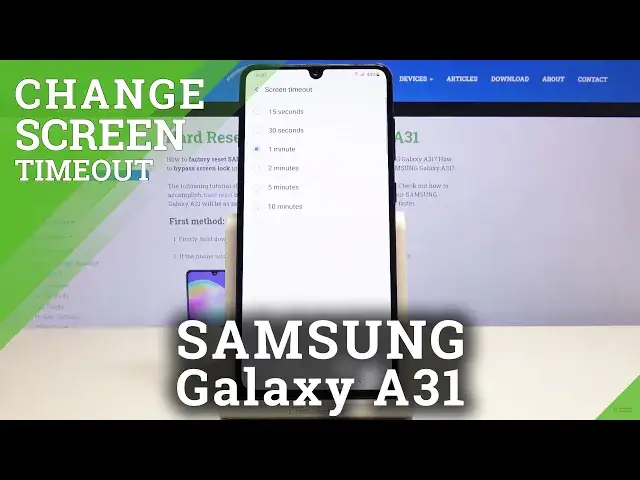 'Video thumbnail for How to Change Screen Timeout in SAMSUNG Galaxy A31'
