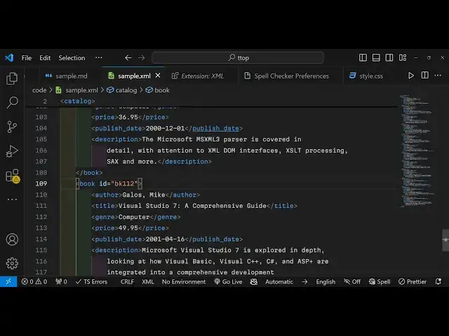 Video thumbnail for How to Format and Validate XML With Live Preview in VS Code Using XML Extension By Redhat