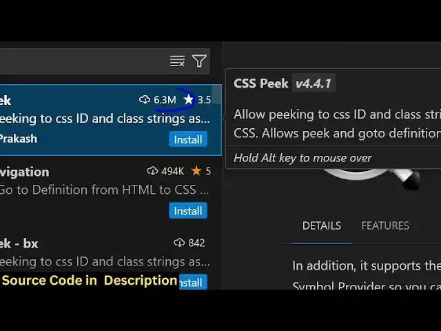 Video thumbnail for How to Instantly Peek and Edit CSS Like a Pro in VS Code! Using CSS Peek Extension Full Tutorial