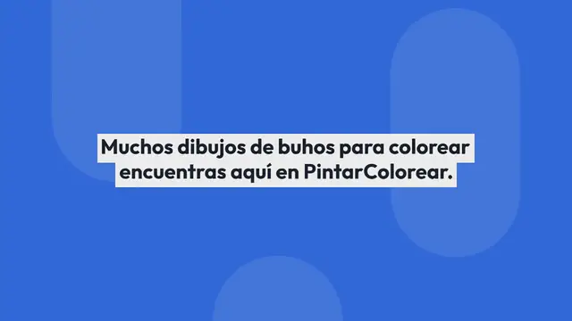 Video thumbnail for Buhos para colorear