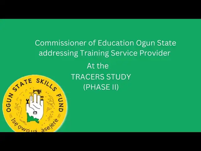 'Video thumbnail for Tracers Study (Phase ll) To Track the Skill Sector Intervention.'