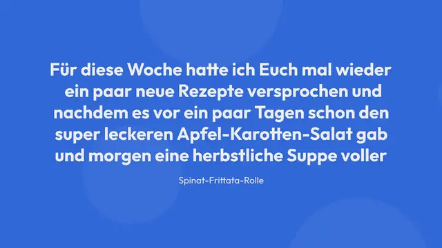 Video thumbnail for Spinat-Frittata-Rolle: