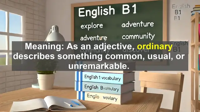 Video thumbnail for 2500 Must Know CEFR B1 Vocabulary - Understanding 'Ordinary': More Than Just a Simple Word