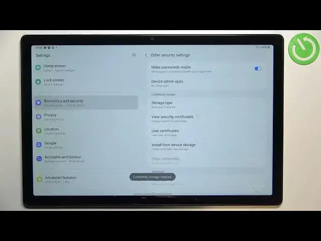 Video thumbnail for SAMSUNG Galaxy Tab A8 2021 - How To Clear Credentials