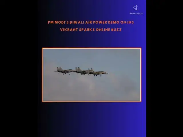 Video thumbnail for PM Modi's Diwali Air Power Demo on INS Vikrant Sparks Online Buzz