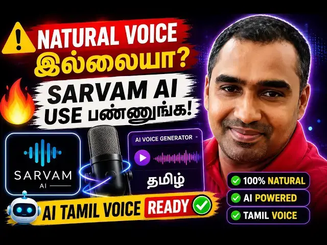 Video thumbnail for Sarvam AI Text to Speech in Action | Best AI Tamil Voice Generator (AI Tamil)