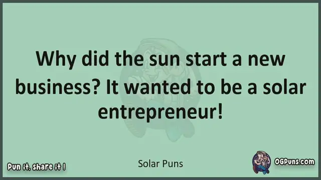 Video thumbnail for Solar - Jokes, Puns, Wordplays, and Laughter