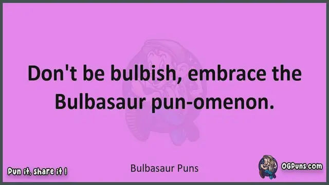 Video thumbnail for Bulbasaur - Jokes, Puns, Wordplays, and Laughter