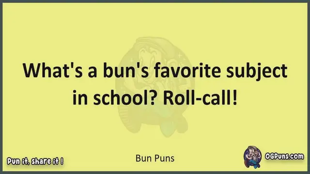 Video thumbnail for Bun - Jokes, Puns, Wordplays, and Laughter