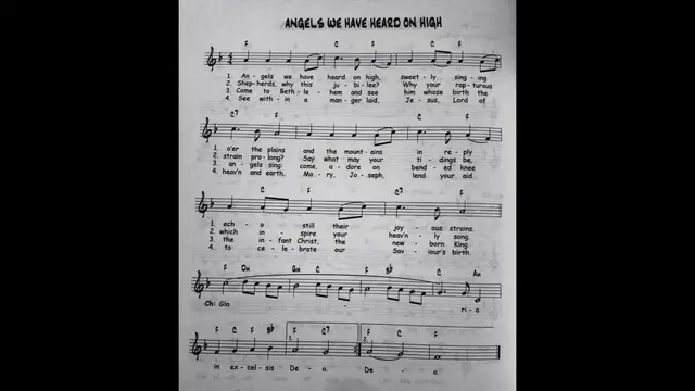 'Video thumbnail for Angels We Have Heard On High - Catholic Mass Song Sheet Music'