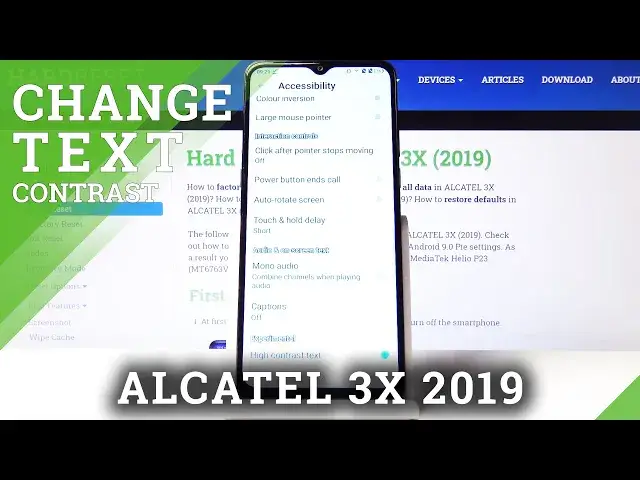 Video thumbnail for How to Set Up Display Settings in Alcatel 3X 2019 - Activate High Contrast Text