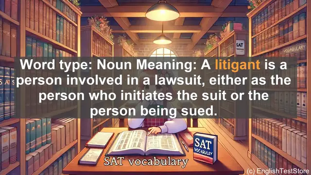 Video thumbnail for 5000 Must Know SAT Vocabulary - SAT Vocabulary: Understanding 'Litigant' in Legal Contexts