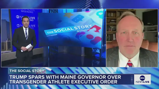 Video thumbnail for Trump vs. Maine Governor: Heated Clash Over Trans Athlete Order