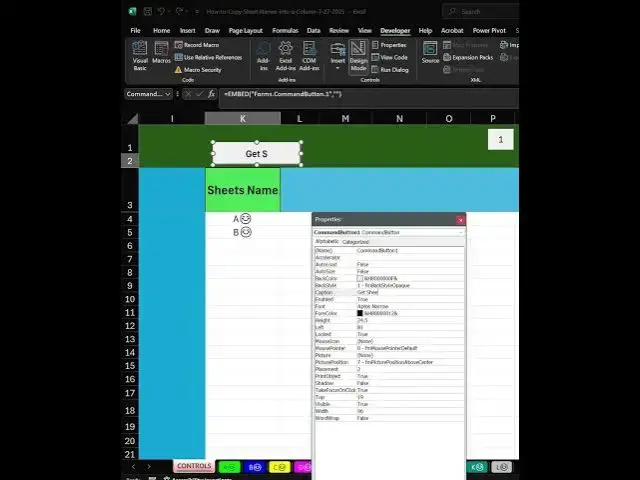Video thumbnail for Helpful Excel Tips - How To Copy and Paste Sheet Names using VBA 7 27 2025