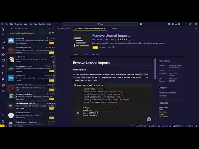Video thumbnail for This VSCode Extension Removes All Unused Imports & Libraries From Your Source Code Automatically