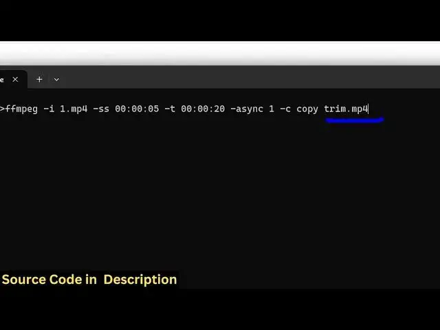 Video thumbnail for FFMPEG Command to Trim & Cut Videos Using Start & End Time Duration in Terminal