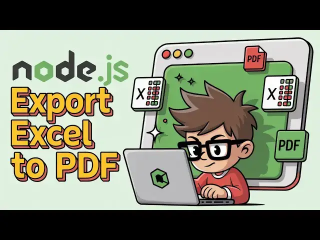 Video thumbnail for Node.js ExcelJS Tutorial to Export Excel File to PDF Document Using PDF-LIB Library in Terminal