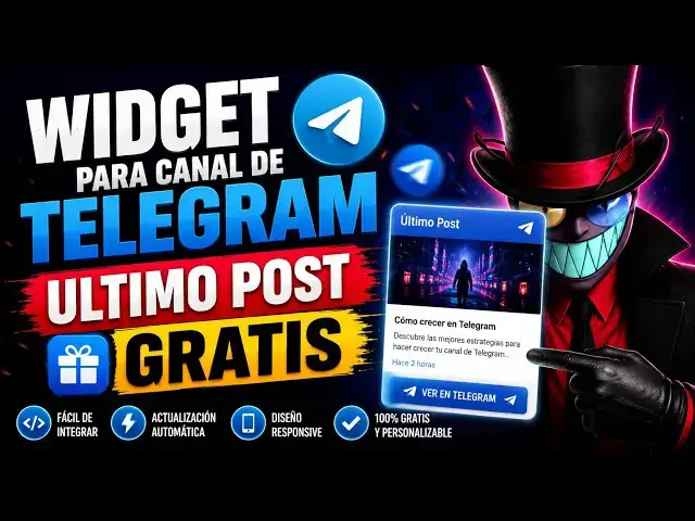 Video thumbnail for Widget Telegram Ultimo Post para web