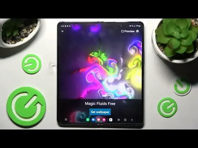 Video thumbnail for How to Use Live Wallpaper in SAMSUNG Galaxy Z Fold 4 – Magic Fluids