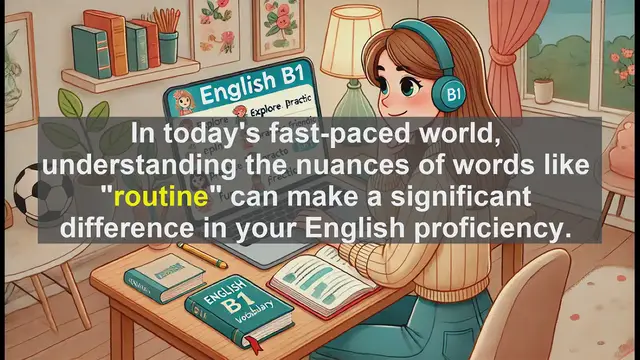 Video thumbnail for 2500 Must Know CEFR B1 Vocabulary - Mastering 'Routine': Boost Your B1 English Vocabulary