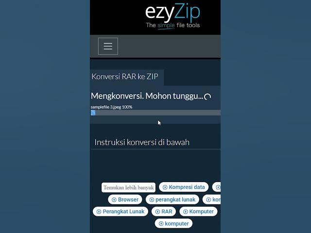 Video thumbnail for 📦 Konversi Rar Ke Zip Di Peramban Anda | Tanpa Instalasi Perangkat Lunak