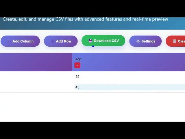 Video thumbnail for Build a CSV Editor to View & Edit CSV Files in Browser Using HTML & JavaScript