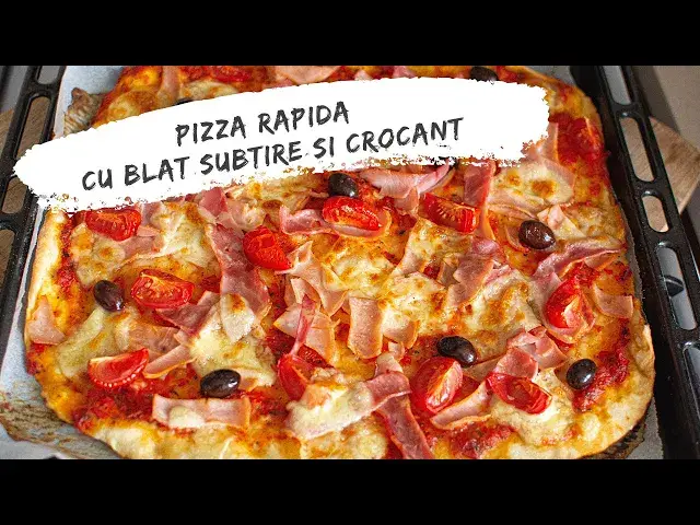 Video thumbnail for Pizza rapidă cu blat subțire și crocant, fără dospire | Bucate Aromate
