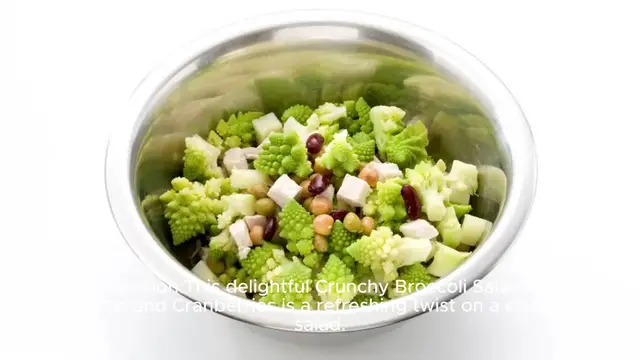 Video thumbnail for Crunchy Broccoli Salad with Bacon and Cranberries