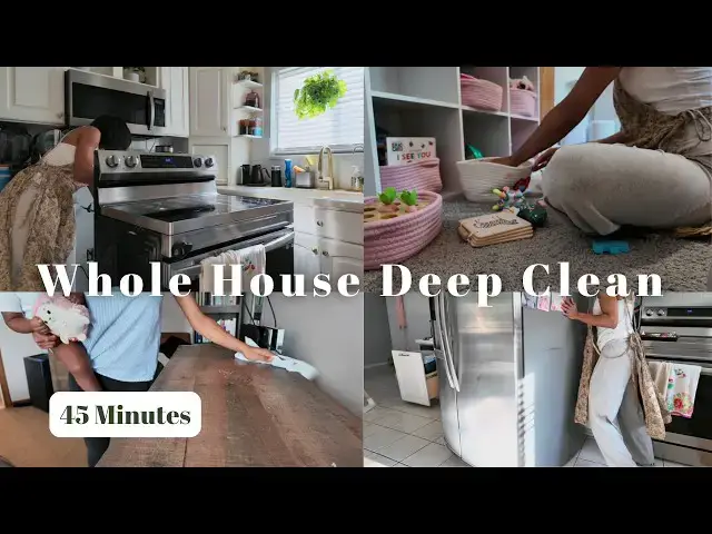 'Video thumbnail for Whole  House Deep Clean + Declutter: 45 Minutes of Cleaning Motivation & Prepping to Move'