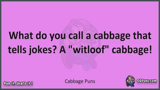 Video thumbnail for Cabbage - Jokes, Puns, Wordplays, and Laughter