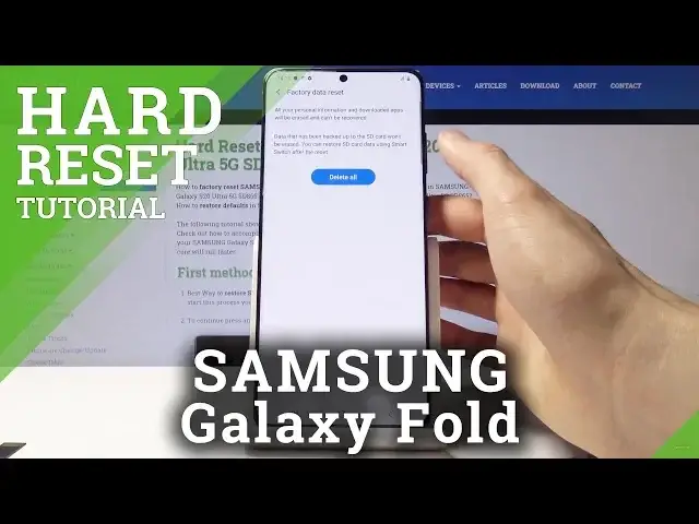 'Video thumbnail for How to Factory Reset in SAMSUNG Galaxy Fold – Delete All Personal Data & Customized Settings'