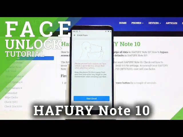 'Video thumbnail for How to Use Face Unlock in HAFURY Note 10 – Face Recognition'