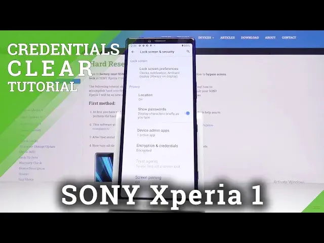 'Video thumbnail for How to Clear Credentials in SONY Xperia 1 – Delete Licenses'
