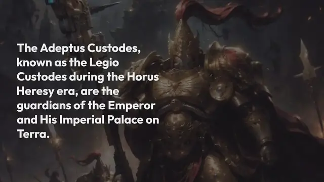 Video thumbnail for Adeptus Custodes: The Glorious Guardians of the Emperor