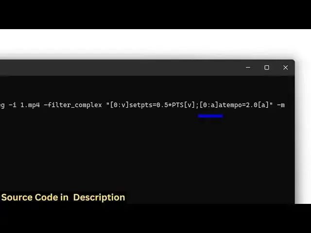 Video thumbnail for FFMPEG Command to Speed Up or Slow Down a Video in Terminal