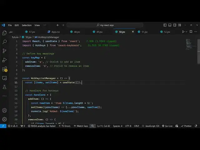 Video thumbnail for React.js Tutorial to Bind Keyboard Hotkeys and Shortcuts in Web App Using react-keyboard in JSX