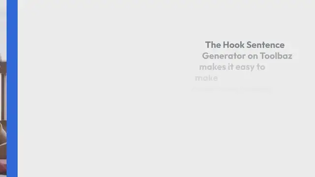 Video thumbnail for Hook Sentence Generator