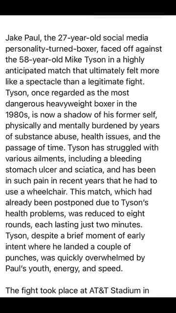 Video thumbnail for Mike Tyson vs Jake Paul: The Heartbreaking Fight That Proved Tyson’s Time Is Over