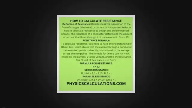 Video thumbnail for How to Calculate Resistance in Physics