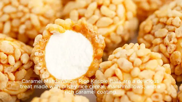 Video thumbnail for Caramel Marshmallow Rice Krispie Balls