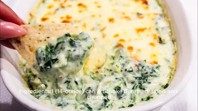 Video thumbnail for Spinach artichoke dip recipe