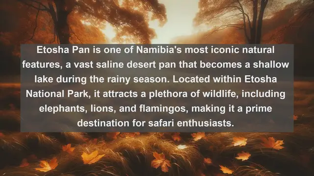 Video thumbnail for Discover Namibia's Natural Marvels: Top 10 Spectacular Lakes to Explore