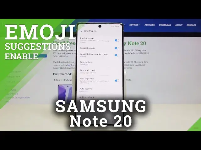 'Video thumbnail for How to Activate Emoji Suggestions in SAMSUNG Galaxy Note 20 – Find Emoji Options'