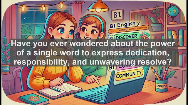 Video thumbnail for 2500 Must Know CEFR B1 Vocabulary - The Power of 'Commit': Exploring a Verb of Dedication